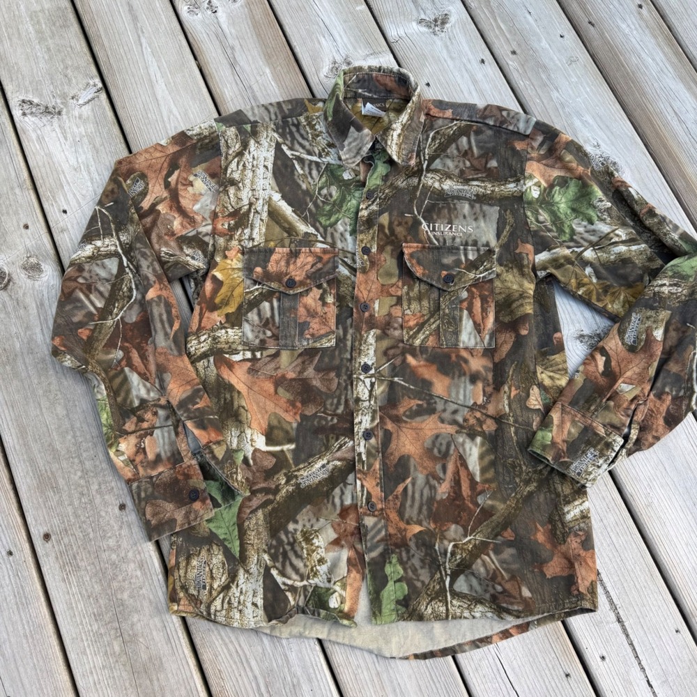 Bell Ranger Classics Camo Button Down Shirt Mens Large Advantage Timber Cotton